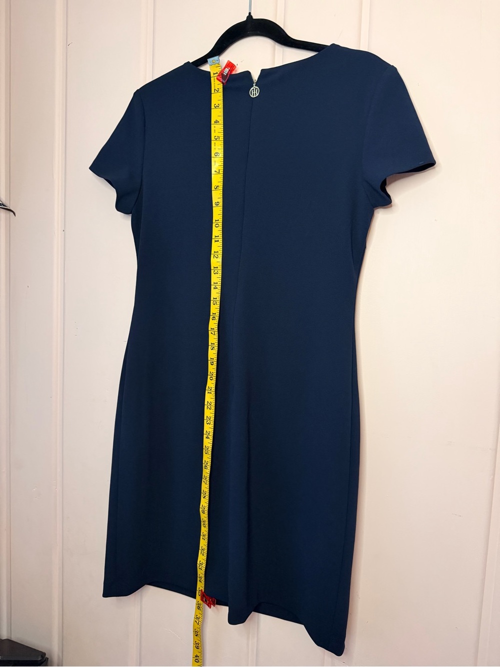 Tommy Hilfiger Navy Mini Dress with White Pocket Accents - Picture 4 of 4